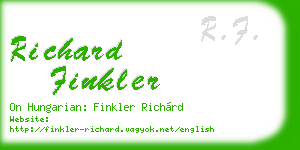 richard finkler business card